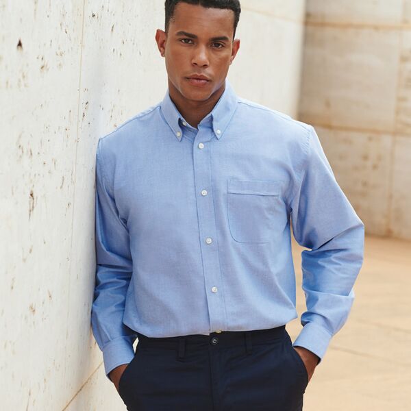 Henbury Long Sleeve Classic Oxford Shirt Thumbnail