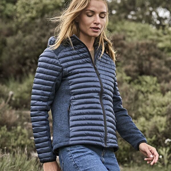 Tee Jays Ladies Crossover Hooded Padded Outdoor Jacket Thumbnail