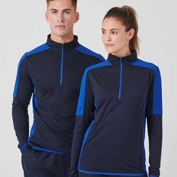 Finden + Hales Contrast Zip Neck Midlayer Top Thumbnail