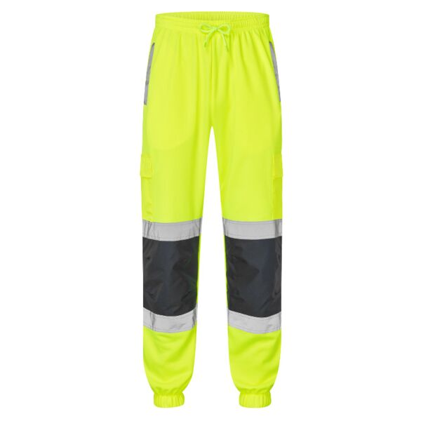 Supertouch Hi Vis Yellow 2 Tone Jogging Bottoms Thumbnail