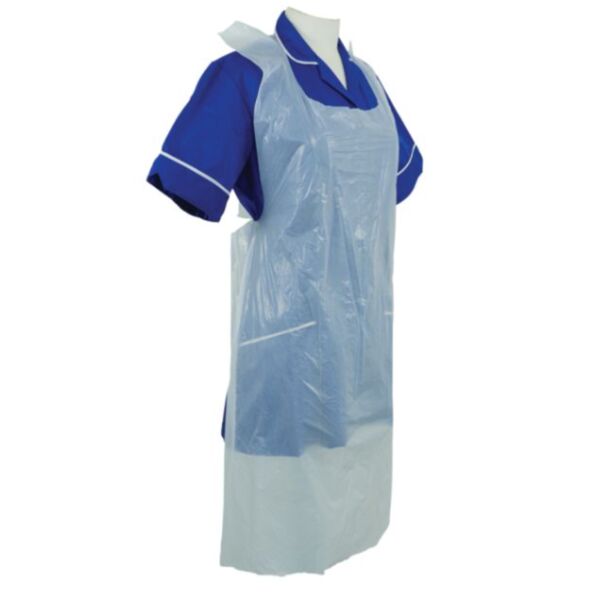 Shield A2/W White Standard Length Disposable Aprons in a Pack Thumbnail