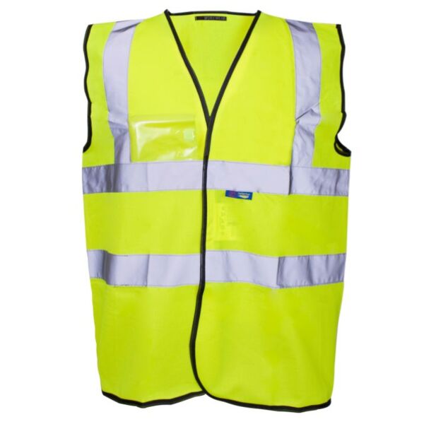 Supertouch Hi Vis Yellow Velcro ID Vest Thumbnail