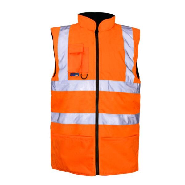 Supertouch Hi Vis Orange Reversible Bodywarmer Thumbnail