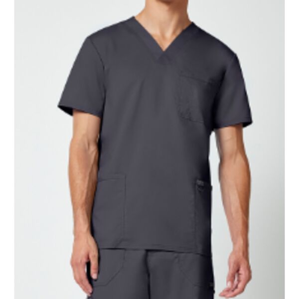 WWE670 - Unisex V-Neck Top 2 - PEWTER  Thumbnail